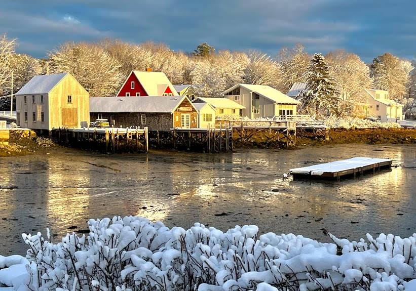 The Soft Light of Sunset after the Snowfall: Photo by Robert Dennis